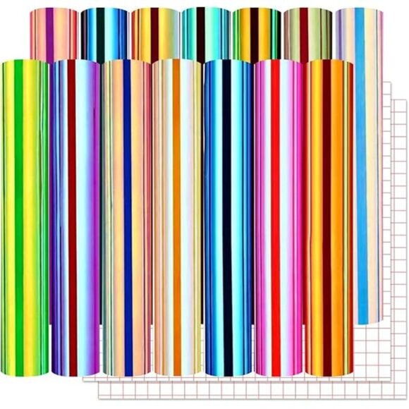Vinyl 16 Pack Holographic Vinyl Set for Cricut - 12" x 12" Permanent Holographic - Picture 7 of 7